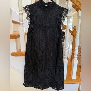 Cable & Gauge Black Lace Mini Dress